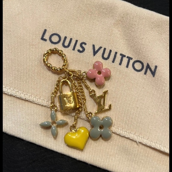 Louis Vuitton Jewelry - Louis Vuitton Gold and Multicolor Sweet Monogram Bag Charms/Key Holder/Pendant